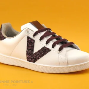 Meilleur prix 👍 Femme Victoria 125244 Prune Glitter – Basket Blanche 🧨 magasin pour 17