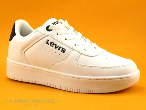 Sortie 💯 Levi’s Junior Levis NEW UNION White Black – Basket Blanche A Lacet 🌟 marques de renommée 1