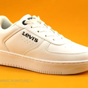 Sortie 💯 Levi’s Junior Levis NEW UNION White Black – Basket Blanche A Lacet 🌟 marques de renommée 17