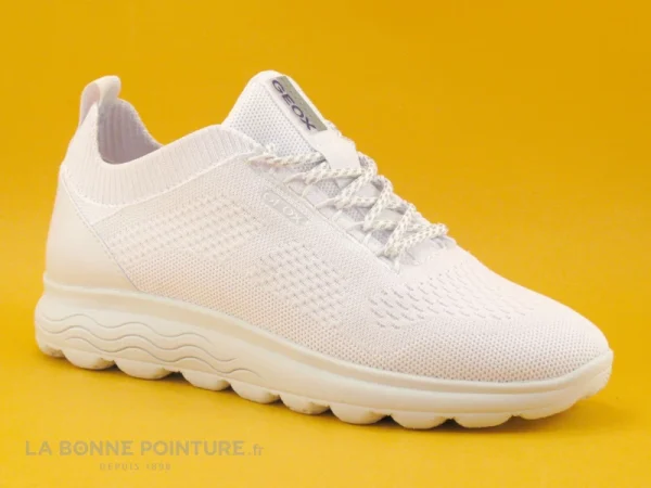 Vente flash 🔥 Geox SPHERICA – D15NUA – White – 👟 Sneakers Femme Blanches 🎉 boutiqued en ligne 1