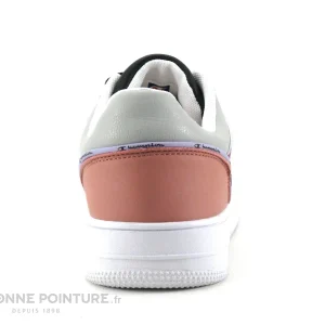 magasin paris Meilleure vente ❤️ Femme Champion REBOUND 2-0 Low S1332-CHA – Blanc Rose Gris – Basket 🔥 15