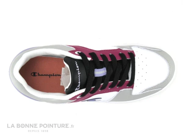 magasin paris Meilleure vente ❤️ Femme Champion REBOUND 2-0 Low S1332-CHA – Blanc Rose Gris – Basket 🔥 7