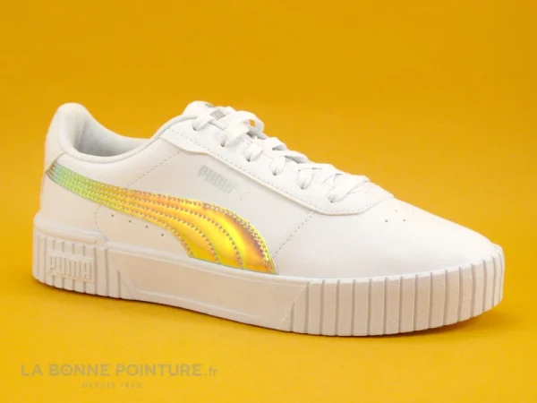 Meilleure affaire 🌟 Junior Puma Carina 2-0 Holo JR White Silver – 👟 Sneakers Blanches Et Hologramme 👏 Acheter 1