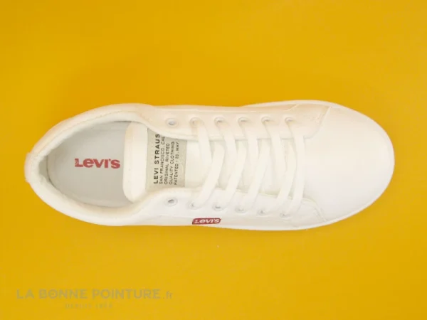 Retour gratuit en magasin. Bon marché ✔️ Levi’s Levis MALIBU 2-0 Brilliant White – 👟 Sneakers Basses Blanches Femme 🔥 7