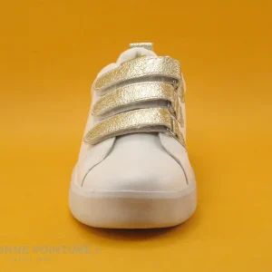 Promo 🥰 Tamaris 1-24712-28 White Lt Gold – Basket Femme 3 Velcros 😍 Paiement sécurisé 11