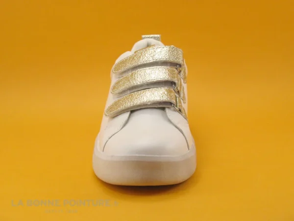 Promo 🥰 Tamaris 1-24712-28 White Lt Gold – Basket Femme 3 Velcros 😍 Paiement sécurisé 3