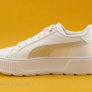 Budget 👍 Femme Puma KARMEN Shine – White – Fizzy Melon – Basket Plateforme ⌛ grande surprise 13