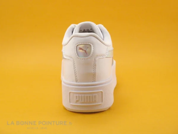 Budget 👍 Femme Puma KARMEN Shine – White – Fizzy Melon – Basket Plateforme ⌛ grande surprise 5