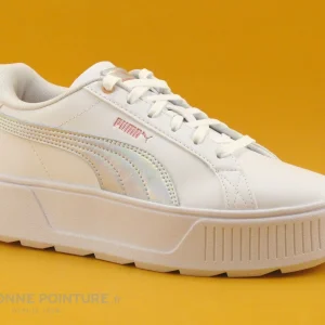 Budget 👍 Femme Puma KARMEN Shine – White – Fizzy Melon – Basket Plateforme ⌛ grande surprise 17