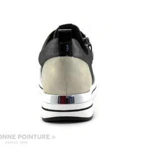 Meilleure vente 🔥 Remonte R6702-02 Noir Argent – Basket Mode Femme ✔️ nouveau produit 15