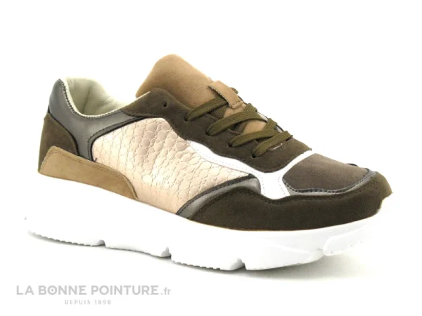 De Qualité De gros 🛒 DT New York B844940 Kaki – Bronze – Taupe – 👟 Sneakers Femme 🎉 1