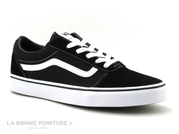 Réductions Acheter 👍 Junior Vans WARD Black – White – VN0A38J9IJU1 – Basket Noire ⌛ 1