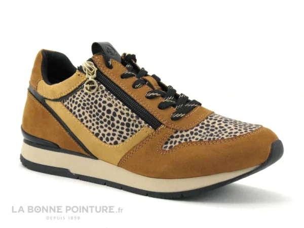 haute qualité Budget 🔥 Tamaris 1-23604-27 Cognac Leopard – 👟 Sneakers Mode Femme ✔️ 1