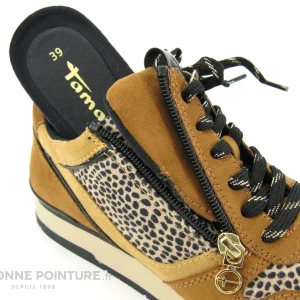 haute qualité Budget 🔥 Tamaris 1-23604-27 Cognac Leopard – 👟 Sneakers Mode Femme ✔️ 17