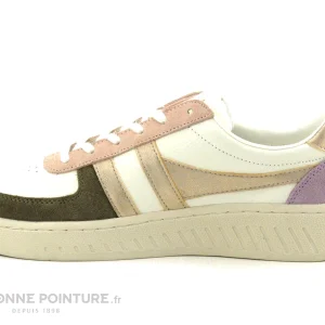 Budget 👍 Gola GRANDSLAM Quadrant – Blanc Kaki Rose Gold – 👟 Sneakers Mode Femme 🎉 solde en ligne 13