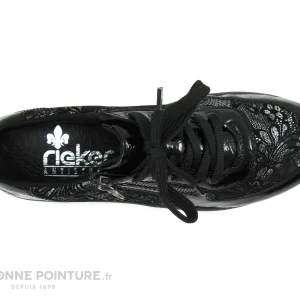 Le moins cher ⭐ Rieker N1112-00 Noir Gris – Basket De Ville Femme 🔔 grande marque pas cher 19