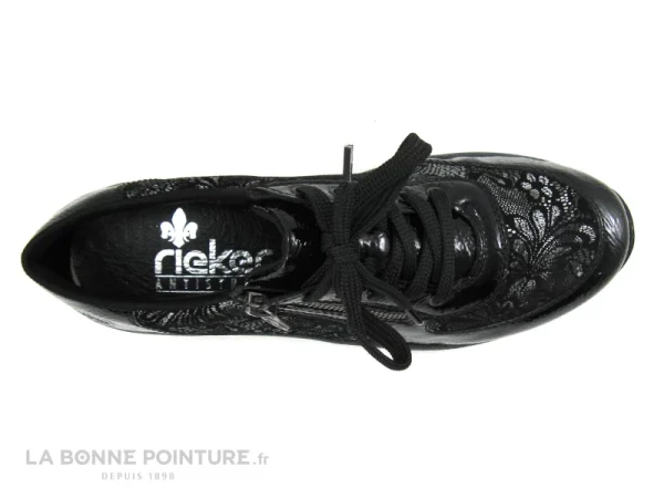 Le moins cher ⭐ Rieker N1112-00 Noir Gris – Basket De Ville Femme 🔔 grande marque pas cher 7