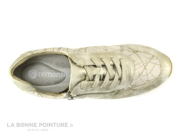 dernière tendance Promo 🤩 Remonte R6700-60 – Beige – Basket Confort Femme Avec Zip 😉 7