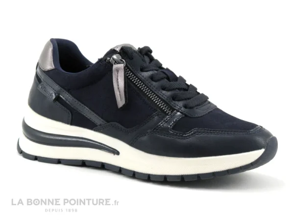 Le moins cher ✨ Femme Tamaris 1-23709-27 Navy – 👟 Sneakers Bleu Marine -Semelle Compensee 👍 Boutique officielle 1