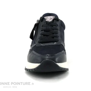 Le moins cher ✨ Femme Tamaris 1-23709-27 Navy – 👟 Sneakers Bleu Marine -Semelle Compensee 👍 Boutique officielle 11