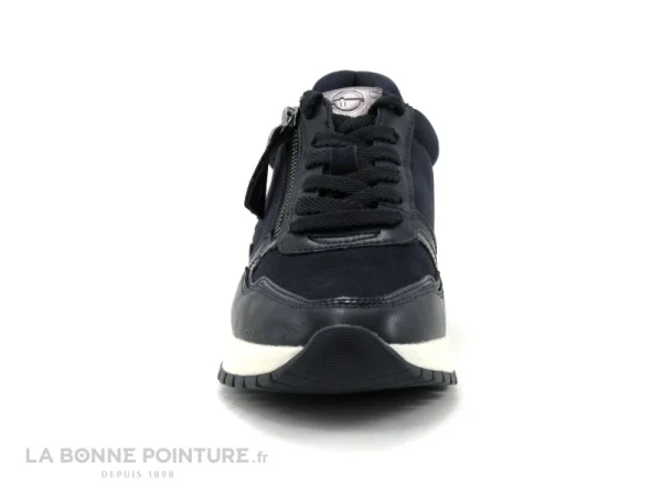 Le moins cher ✨ Femme Tamaris 1-23709-27 Navy – 👟 Sneakers Bleu Marine -Semelle Compensee 👍 Boutique officielle 3