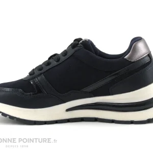 Le moins cher ✨ Femme Tamaris 1-23709-27 Navy – 👟 Sneakers Bleu Marine -Semelle Compensee 👍 Boutique officielle 13