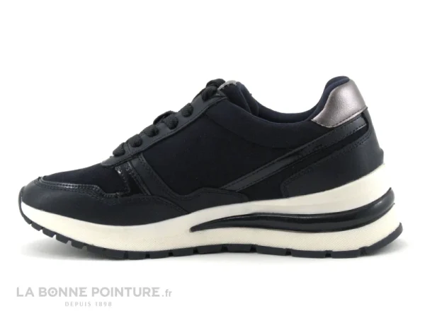 Le moins cher ✨ Femme Tamaris 1-23709-27 Navy – 👟 Sneakers Bleu Marine -Semelle Compensee 👍 Boutique officielle 4