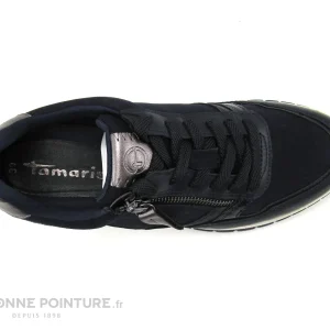 Le moins cher ✨ Femme Tamaris 1-23709-27 Navy – 👟 Sneakers Bleu Marine -Semelle Compensee 👍 Boutique officielle 19