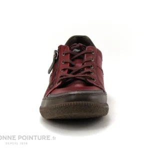 Sortie 💯 Moran’s Morans FETMINI Rouge – Basket Cuir Femme Lacet Et Zip 🔔 Les achats en ligne 11