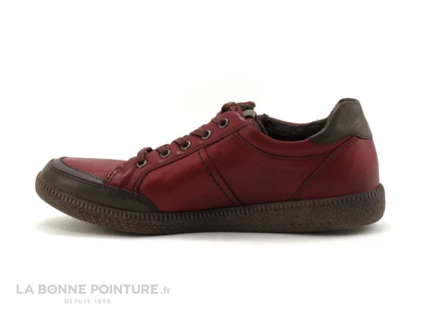 Sortie 💯 Moran’s Morans FETMINI Rouge – Basket Cuir Femme Lacet Et Zip 🔔 Les achats en ligne 4