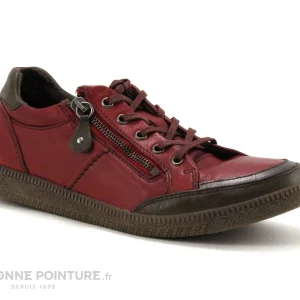 Sortie 💯 Moran’s Morans FETMINI Rouge – Basket Cuir Femme Lacet Et Zip 🔔 Les achats en ligne 17