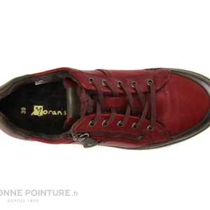 Sortie 💯 Moran’s Morans FETMINI Rouge – Basket Cuir Femme Lacet Et Zip 🔔 Les achats en ligne 19