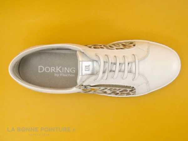 magasin Sortie 🔥 Dorking KAREN D8506 – Blanc Argent – Chaussure Femme Lacet Et Zip ⌛ 7