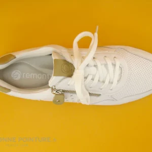 Meilleure affaire 😀 Remonte D2536-80 – Blanc Beige Argent – Basket Basse Femme 🎁 officiel 19