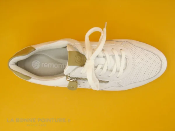 Meilleure affaire 😀 Remonte D2536-80 – Blanc Beige Argent – Basket Basse Femme 🎁 officiel 7