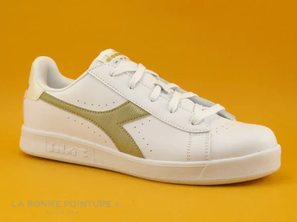 solde en ligne Remise 🧨 Junior Diadora GAME 872730-40-31 White Gold – 👟 Sneakers Blanche Et Or 🧨 1