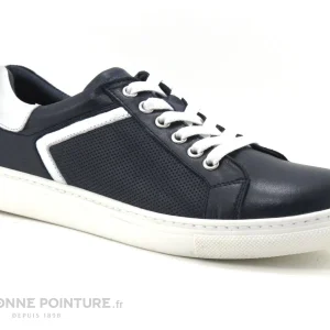 Meilleure vente 🔥 Moran’s Morans ESPACE Marine – Argent – Basket Basse Femme En Cuir 🤩 Paiement sécurisé 17