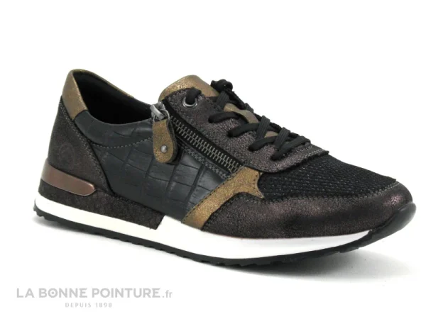 Bon marché ✨ Remonte R2532-03 – 👟 Sneakers Noires Femme 😀 nouveau produit 1