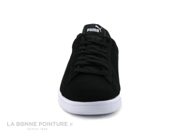 Nouveau 😍 Puma SMASH V2 SD Junior Black – Basket Basse Cuir Velours Noir 🛒 Meilleur Prix Garanti 3