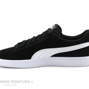 Nouveau 😍 Puma SMASH V2 SD Junior Black – Basket Basse Cuir Velours Noir 🛒 Meilleur Prix Garanti 13