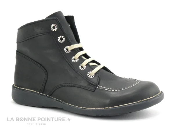 Prestation Et Rapide Meilleur prix 💯 Bran’s Brans 🥾 Boots Femme 114 Noir Montante Lacet 🥰 6