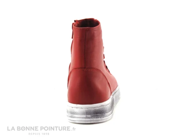 Meilleur prix 🛒 Lily Mood 26-1220 Red – 🥾 Boots Femme Cuir Rouge – Elastique 😉 magasin pour 5