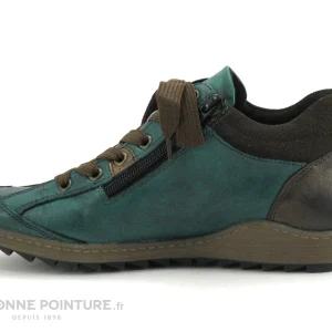 Remise 🤩 Remonte 1481-12 Bleu Et Marron – Chaussure Montante Femme 🛒 achat pas cher 13