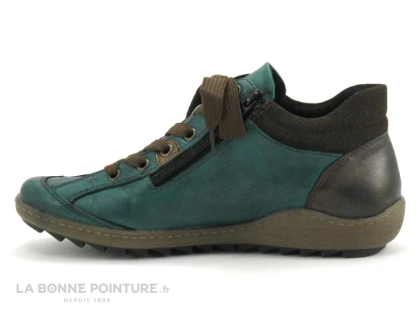 Remise 🤩 Remonte 1481-12 Bleu Et Marron – Chaussure Montante Femme 🛒 achat pas cher 4