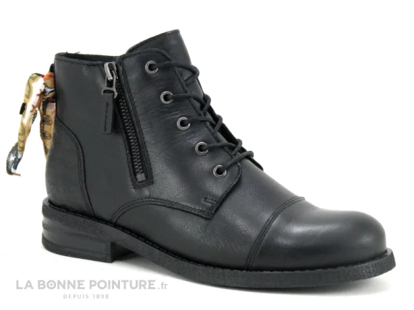 magasin en ligne Nouveau ✔️ Femme GoodStep BELEM 2502-D03 Velvet Black – Chaussure Montante Noire – Foulard 💯 1