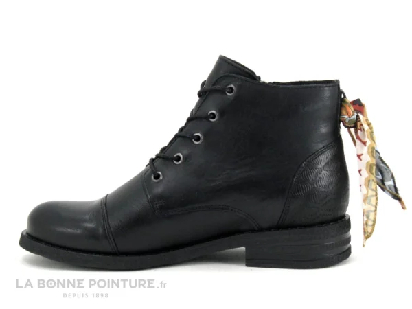 magasin en ligne Nouveau ✔️ Femme GoodStep BELEM 2502-D03 Velvet Black – Chaussure Montante Noire – Foulard 💯 4