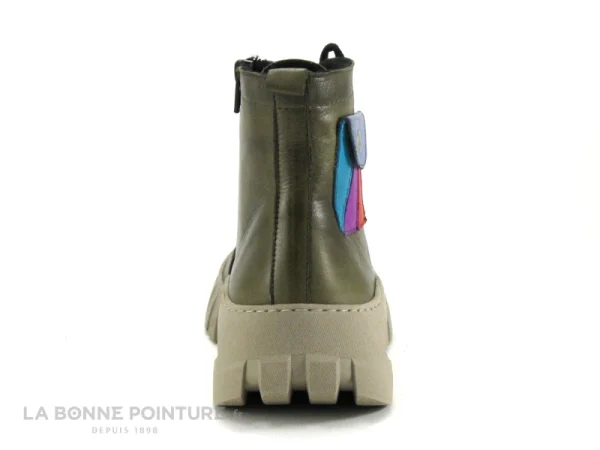 Meilleure vente 💯 Karyoka IAN Kaki – Pochette Multicolore – 🥾 Boots Plateforme Femme Kaki ⭐ offre spéciale 5